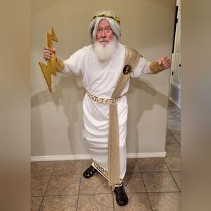 Halloween Zeus Costume Adult Size Large With Zeus Accessories